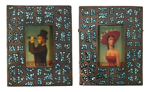 * Philip Campbell Curtis, (American, 1907-2000), Diptych No. 1 and Diptych No. 2