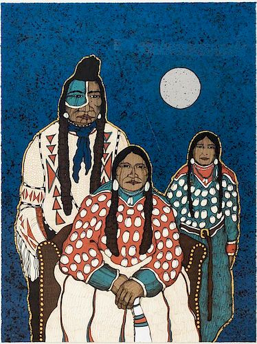 Kevin Red Star, (American, B. 1943), Crow Indian Family