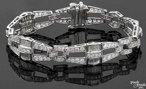 Platinum diamond bracelet