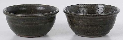 Two Lanier Meaders Stoneware Bowls