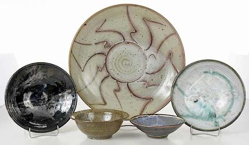 Five Elma Johnson Ceramic Dishes