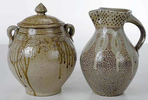 Two Pieces of Mark Hewitt Pottery