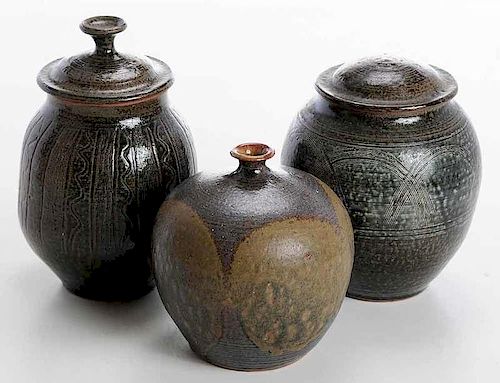 Three Pieces of Jeff Greene Pottery