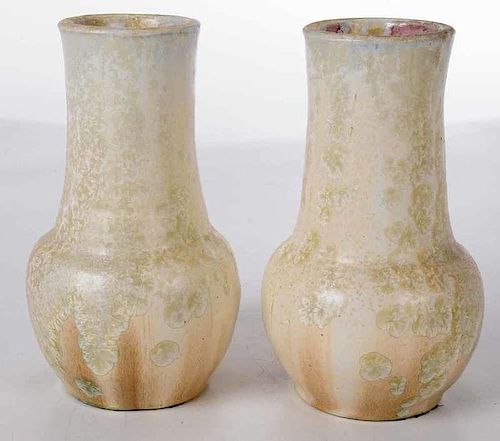 Pair of Pisgah Forest Crystalline Vases