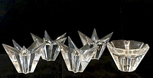 Orrefors & Mid-Century Crystal Candle Holders, 5