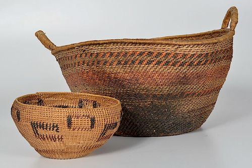 Washo Basket PLUS Havasupai / Walapai Basket, From an American Museum