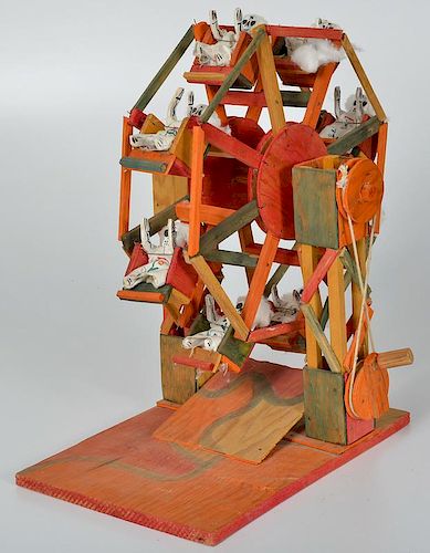 Mexican Day of the Dead Toy Ferris Wheel; Deaccessioned from the Children's Museum of Indianapolis