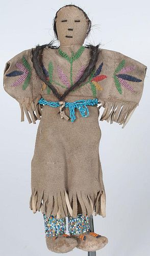 Eastern Sioux Beaded Hide Doll