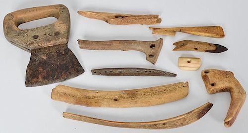 Eskimo Bone and Walrus Ivory Tools