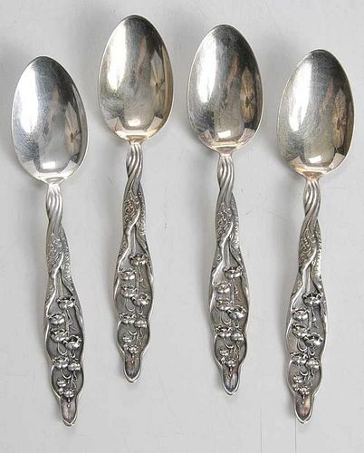 Twelve Sterling Lily of the Valley Spoons