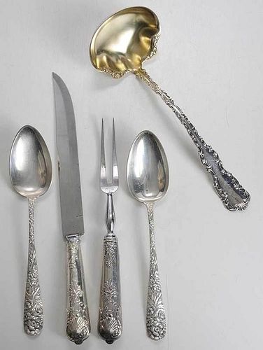 Five Sterling Serving Pieces
