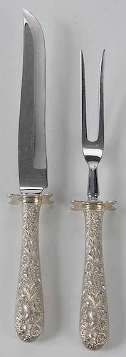 Kirk Reprousse Sterling Carving Set