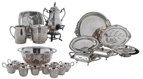 Eleven Silver-Plate Horse Trophies