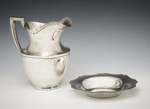 Sterling Shreve & Co pitcher and bowl