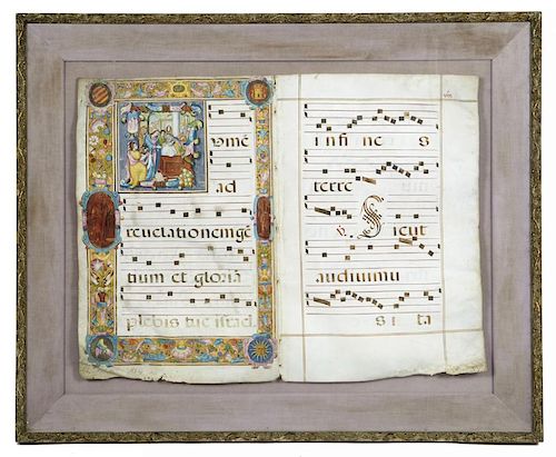 Illuminated manuscript, c 1400/1500,