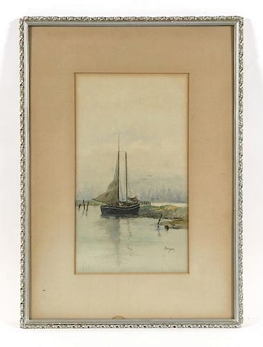 Gertrude Dorgan Painting, Sailboat