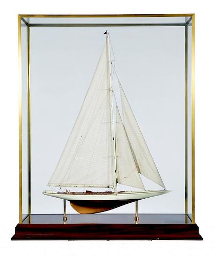 Ship Model,  Americas' Cup Yacht "Rainbow"