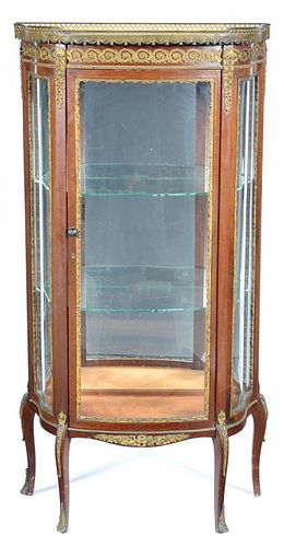 French Vitrine with marble top