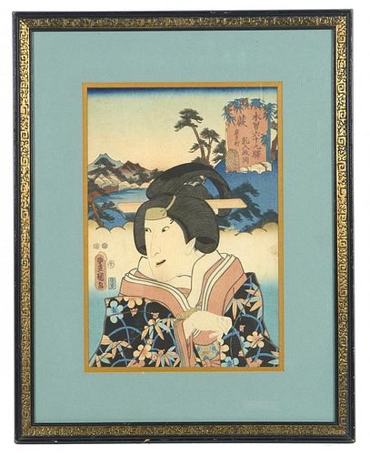Utagawa Kunisada (Japan, 1786-1865), "Warabi", woodblock
