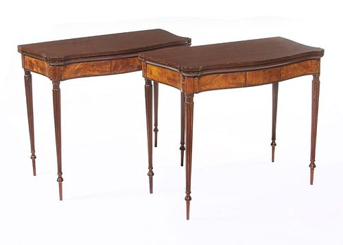 Pair of American Federal Game Tables
