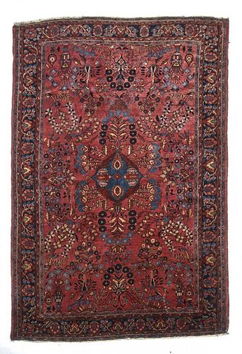 Persian sarouk rug, 6'9" x 4'7"