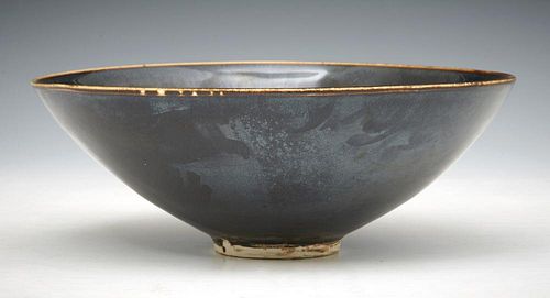 Chinese Black Ting Conical Bowl.