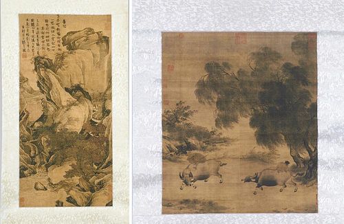 Lot of Two Chinese Hanging Scrolls.