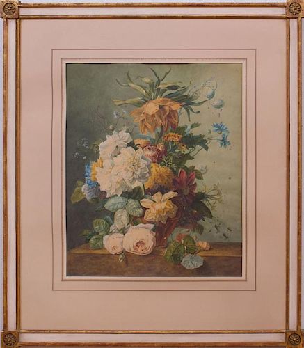 CONTINENTAL SCHOOL: STILL LIFE WITH FLOWERS AND A BEE; AND STILL LIFE WITH FLOWERS