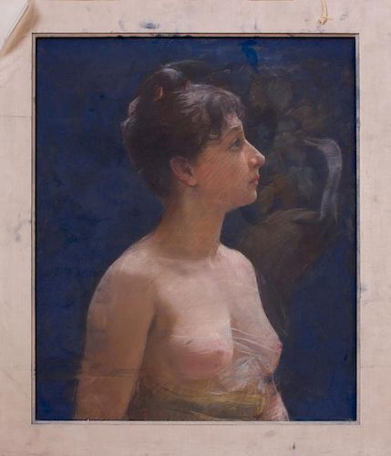 FREDERICO ZANDOMENEGHI (1841-1917): FEMALE NUDE STUDY