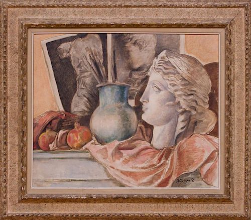 HARRY BLOOMFIELD (1883-1941): STILL LIFE WITH ANTIQUE BUST
