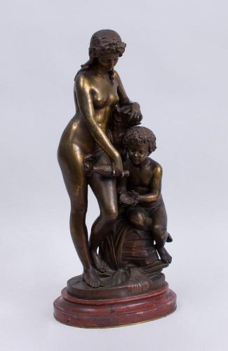 EMILE-FRANCOIS CHATROUSSE (1829-1896): WATER NYMPH AND BOY