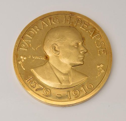 22K GOLD COMMEMORATIVE COIN, ISSUED IN 1966 FOR THE 50TH ANNIVERSARY OF THE 1916 RISING