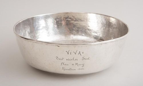 NORTH AFRICAN SILVER-PLATED PRESENTATION BOWL