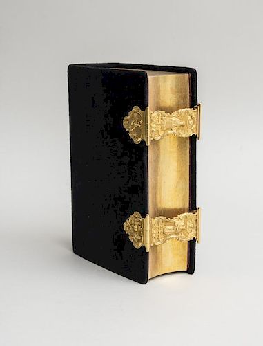PAIR OF DUTCH GOLD BOOK CLASPS, ANDREAS SUYK, AMSTERDAM