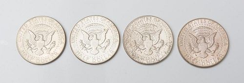 UNITED STATES, silver dollars (6), 1880, 1887, 1901-O 
(3), 1921;Kennedy half dollars, 1964 (6), 1965, 1966, 
1967 (3), 1969 
