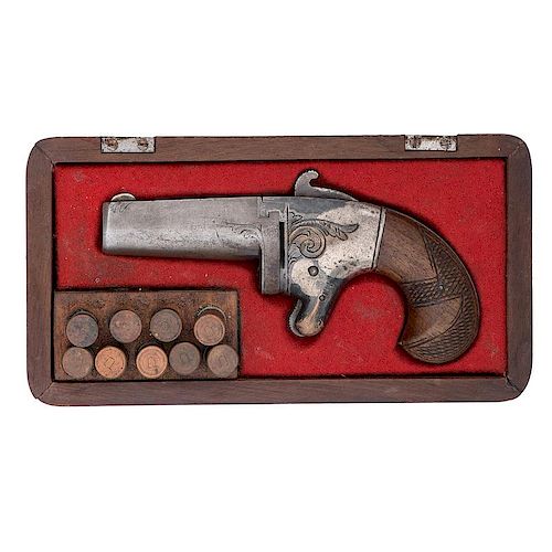 Cased National Arms No. 2 Derringer Attributed to Gen. W.S. Hancock
