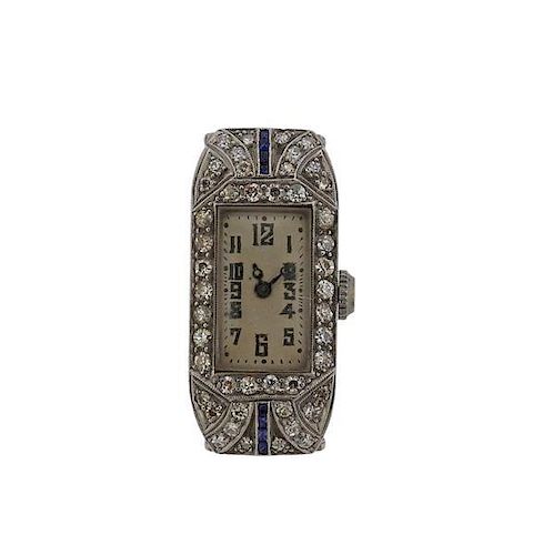 Platinum Art Deco Diamond Lady's Watch