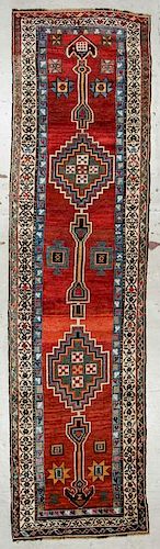 Antique Zakatala Rug: 3'8'' x 13'9'' (112 x 419 cm)