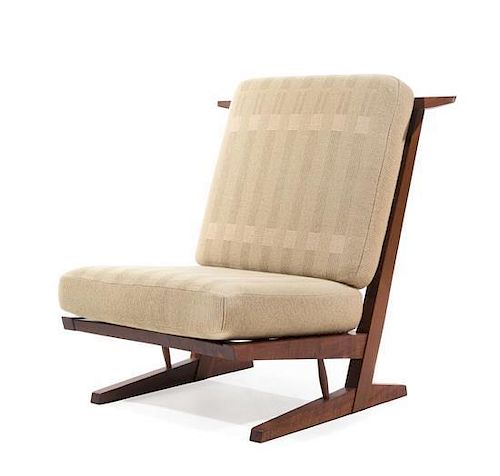 * George Nakashima, (Japanese/American, 1905-1990), Conoid Cushion lounge chair, 1984