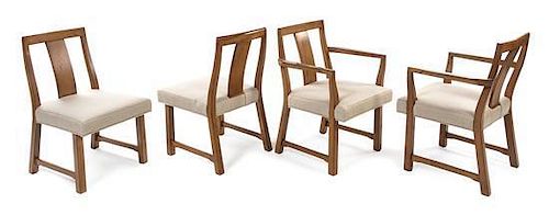 Edward Wormley (American, 1907-1995), DUNBAR, 1960s, a set of 6 dining chairs, comprising 2 arms, model no. 295W, and 4 sides