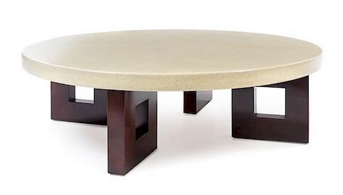 Paul Frankl (Austrian, 1886-1958), JOHNSON FURNITURE CO., c.1951, circular low table, model no. 5021