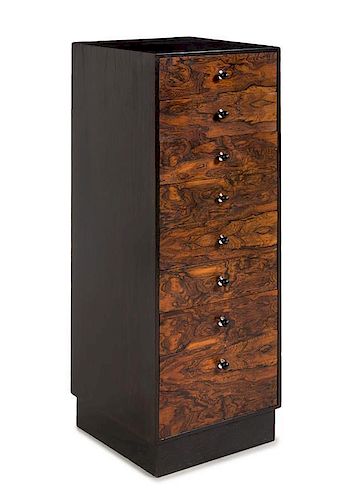 Harvey Probber (American, 1922-2003), c.1960, an eight-drawer jewelry chest