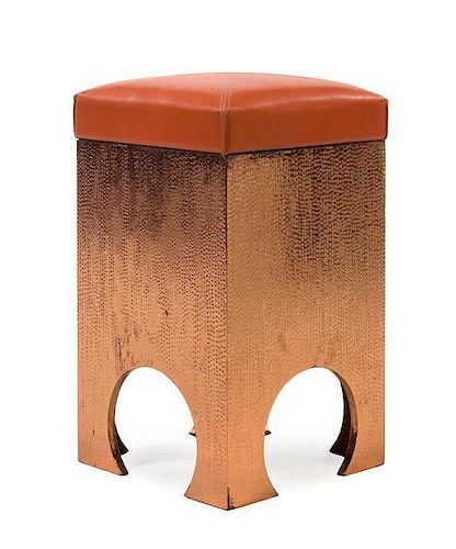 Francisco Artigas, MEXICO, c.1960, a copper-clad stool