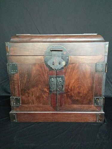 OLD Chinese Hardwood Case, 40cm x 37 cm x 30 cm