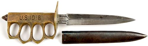 U.S. M1918 Trench Knife with Scabbard