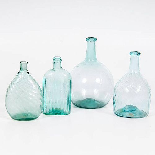 Swirled and Ribbed Flasks and Bottles, Plus 