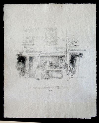Whistler, James Abbott Mcneill,   Brittish 1834-1903,"Maunders Fish Shop, Chelsea",