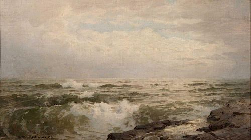 WILLIAM TROST RICHARDS, (American, 1833-1905), Seascape