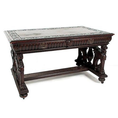 Library Table Attributed to R. J. Horner & Co. 