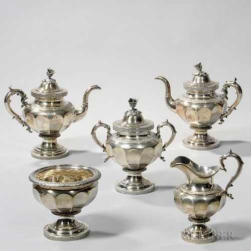 Five-piece Silver Tea Service